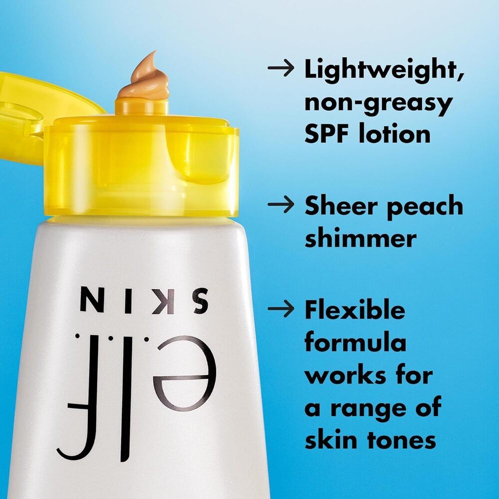 e.l.f. SKIN Suntouchable Whoa Glow SPF 30 Sunburst sunscreen lotion cream - Picture 6 of 9